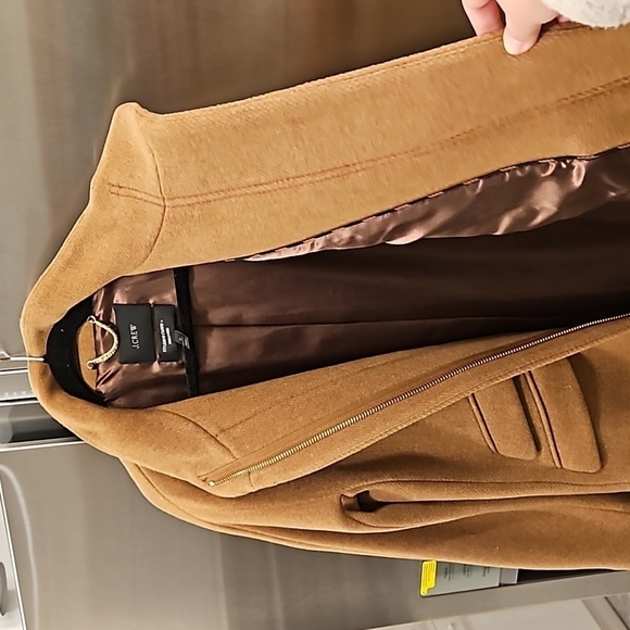 💕J. CREW💕 Cocoon Coat in Italian Stadium-Cloth Wool Blend ~ Heather Acorn 10 - Picture 11 of 16